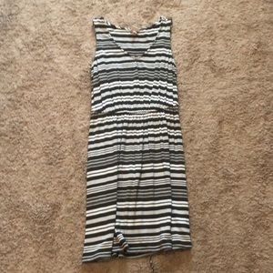 Green and white Merona dress.